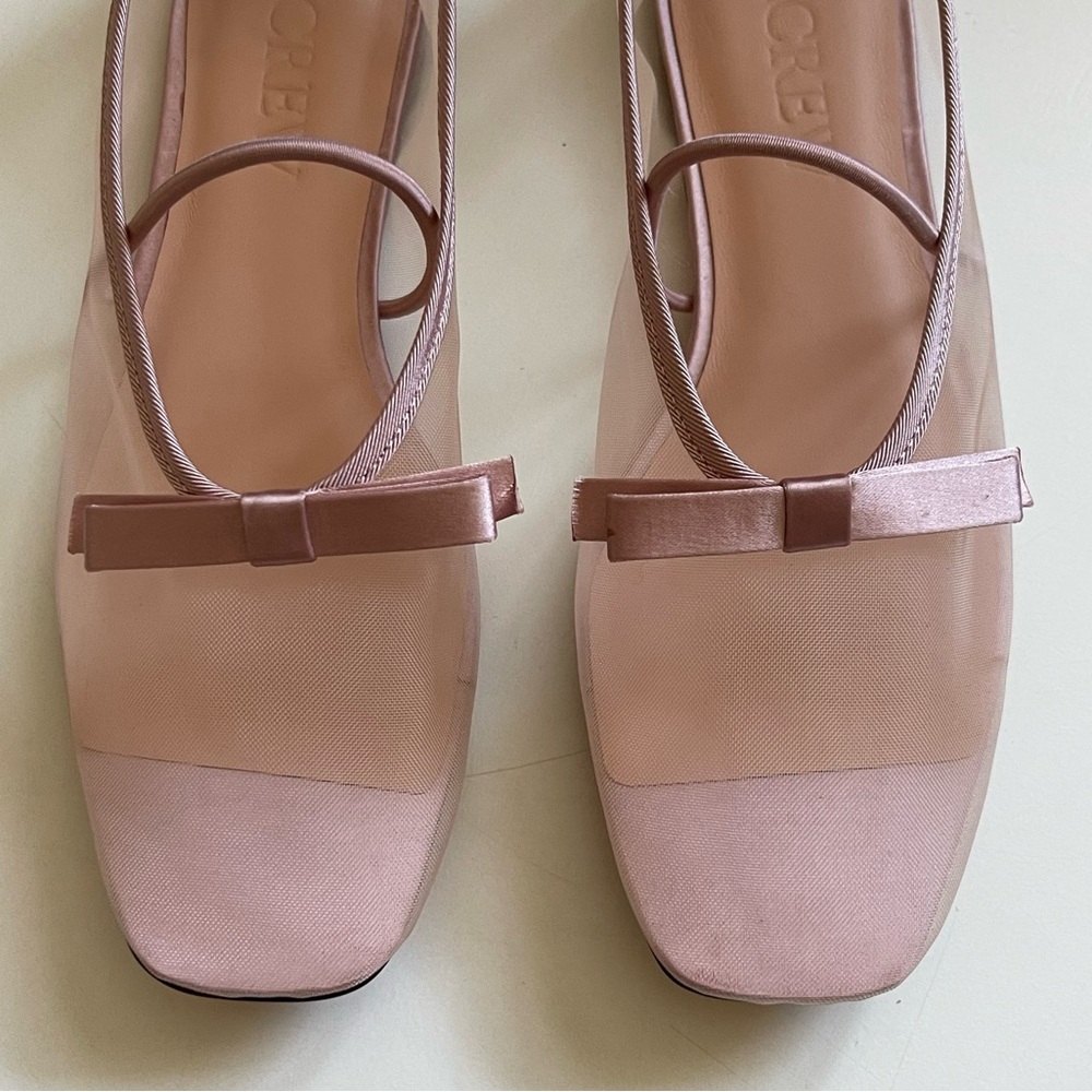 J. Crew Womens Quinn Mary Jane Mesh Ballet Flats in Warm Blush - Size 6 - Picture 3 of 10